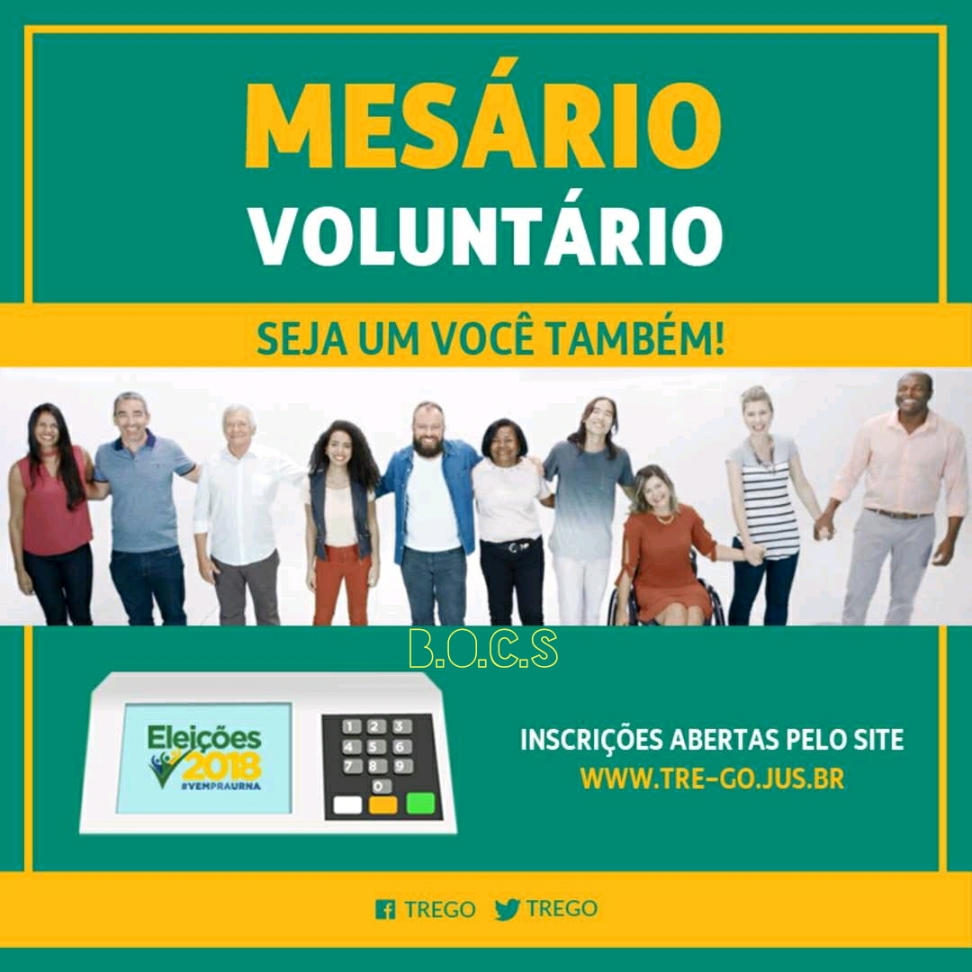 Olhar Cidadão Mesário voluntário, seja um você também!Além de
