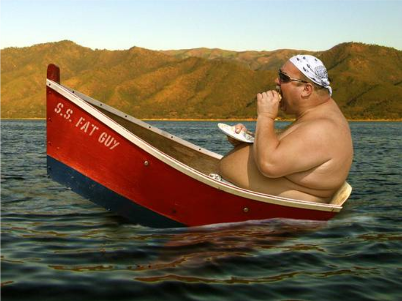 Tony in his boat