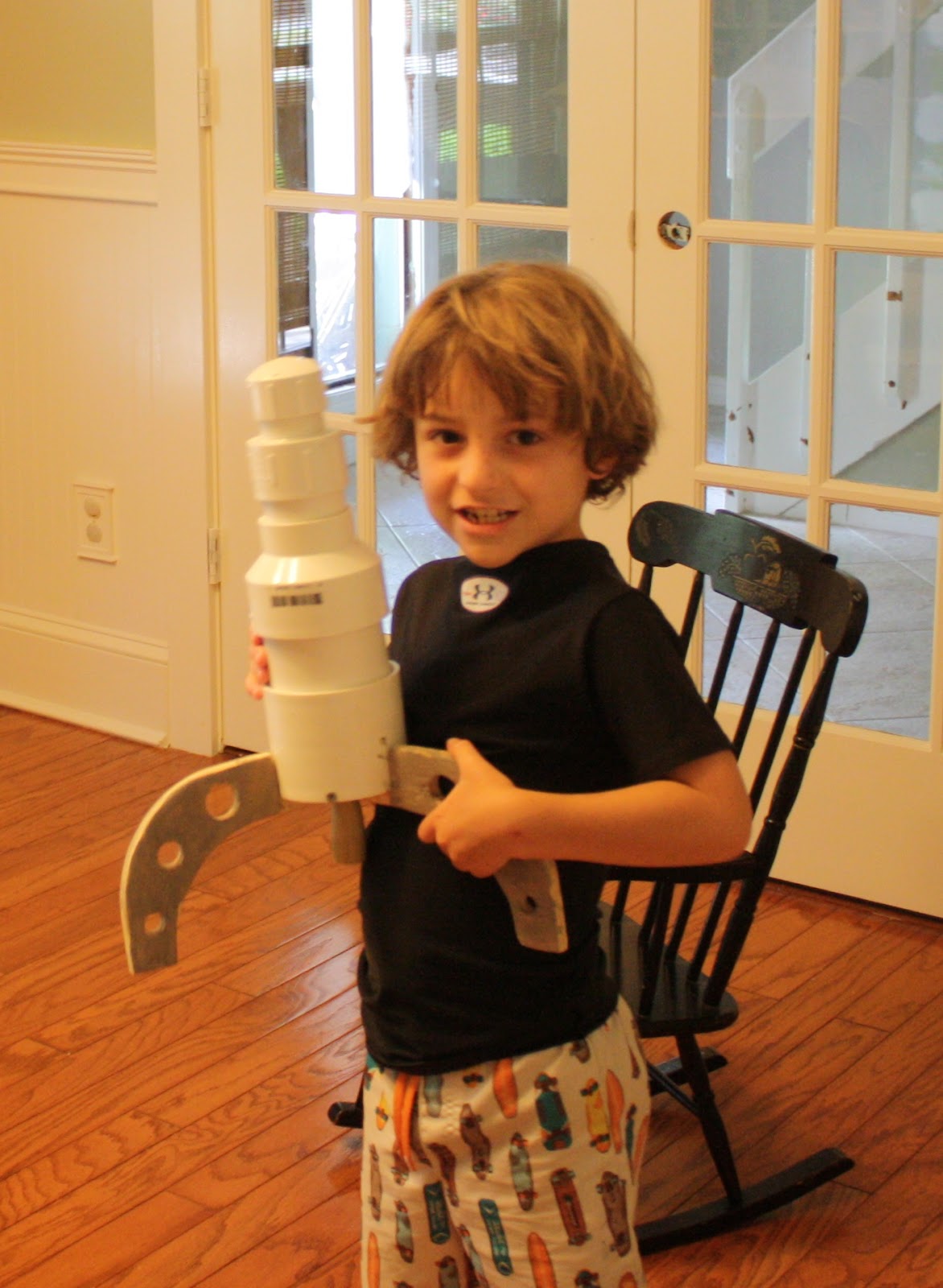 sew grown Learning the art of carpentry early.