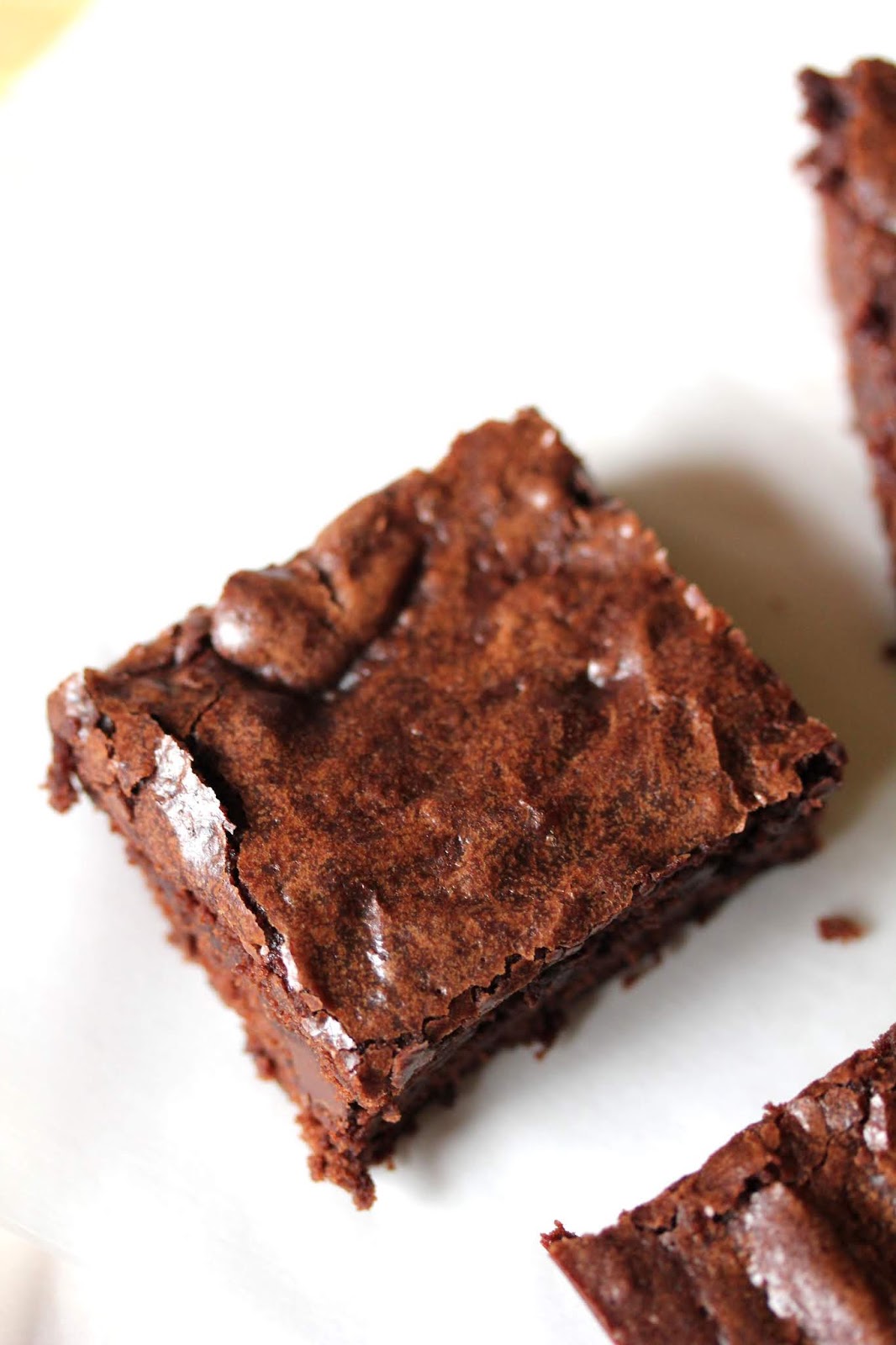 Fudgy Vegan Brownies with A Crinkle Top | Kitchen Grrrls.