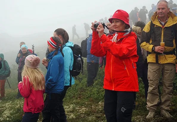 Queen Sonja of Norway opened a new suspension bridge which is on Opo River along Lofthus pathway in Hardanger region of Hordaland state of Norway