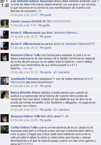 Publicación sobre Don Germán Contreras en Facebook causa polémica Asi