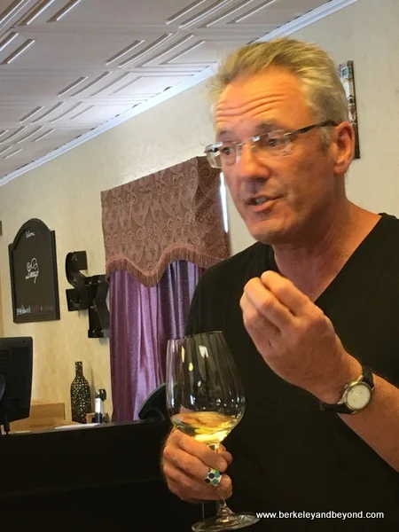 owner Steven Mirassou at The Steven Kent Winery Reserve Room in Livermore, California