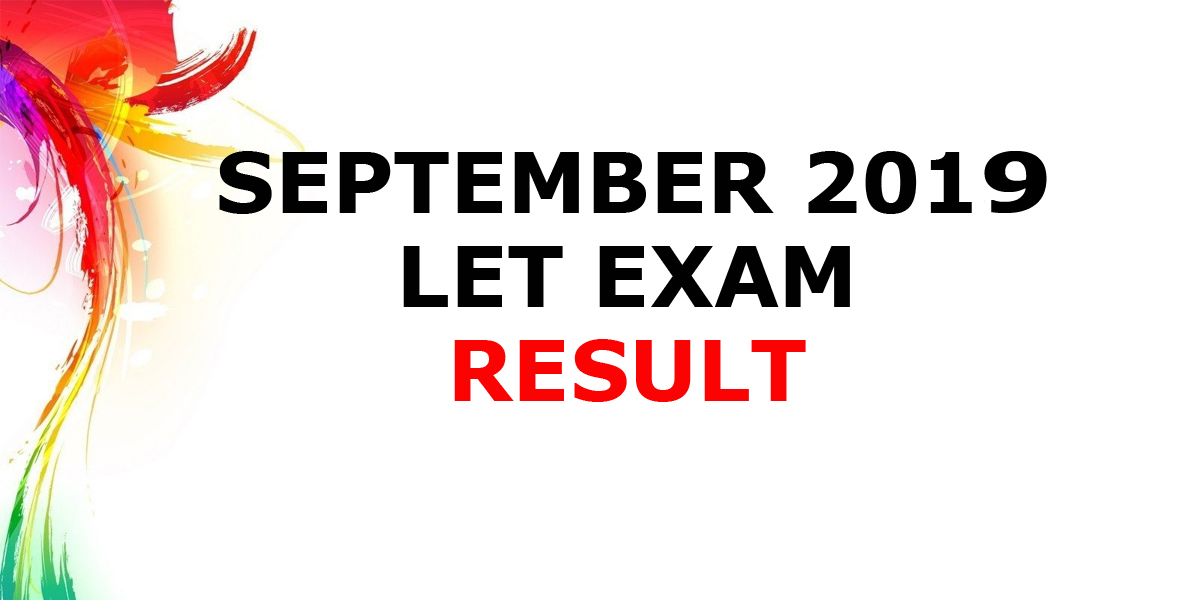 List of Passers September2019 LET Exam Results LET EXAM Questions