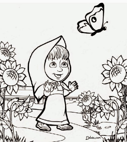 Marsha And The Bear Mewarnai