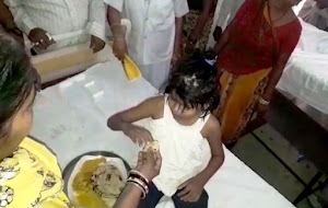 Trovata bambina di 8 anni cresciuta con scimmie in India Trovata bambina di 8 anni cresciuta con scimmie in India