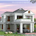 Floor plan and elevation of 2336 sq.feet, 4 bedroom house