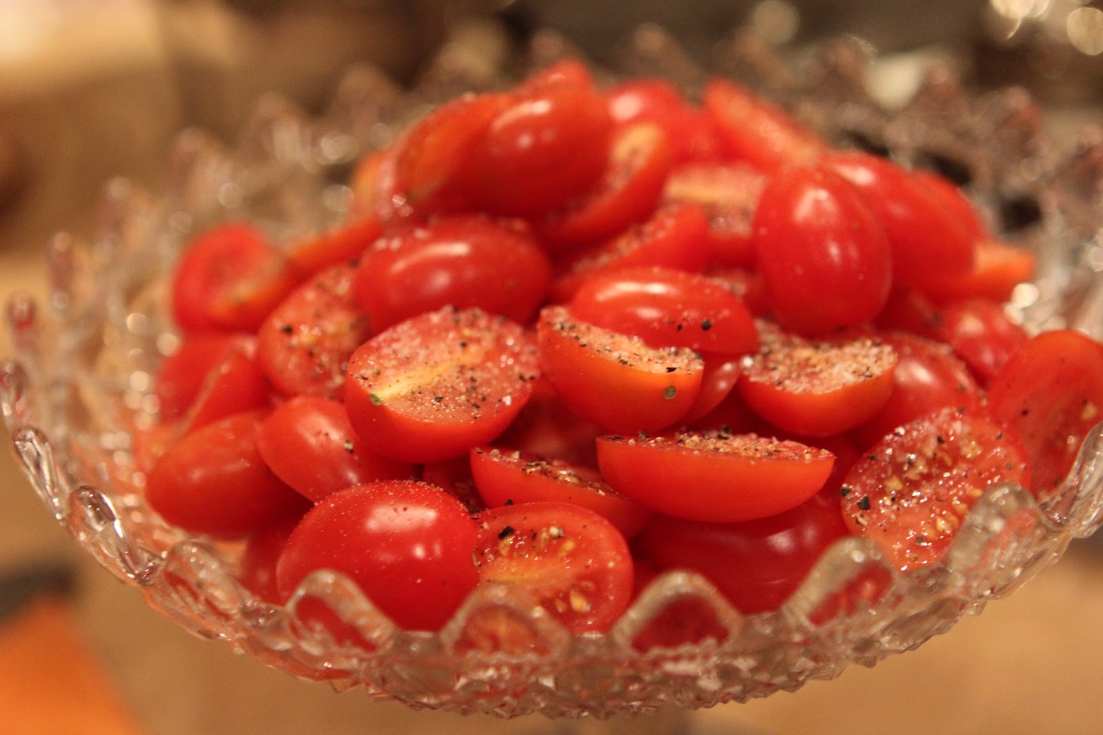 Romancing the Home Ina's Melted Cherry Tomatoes over Salmon Divine