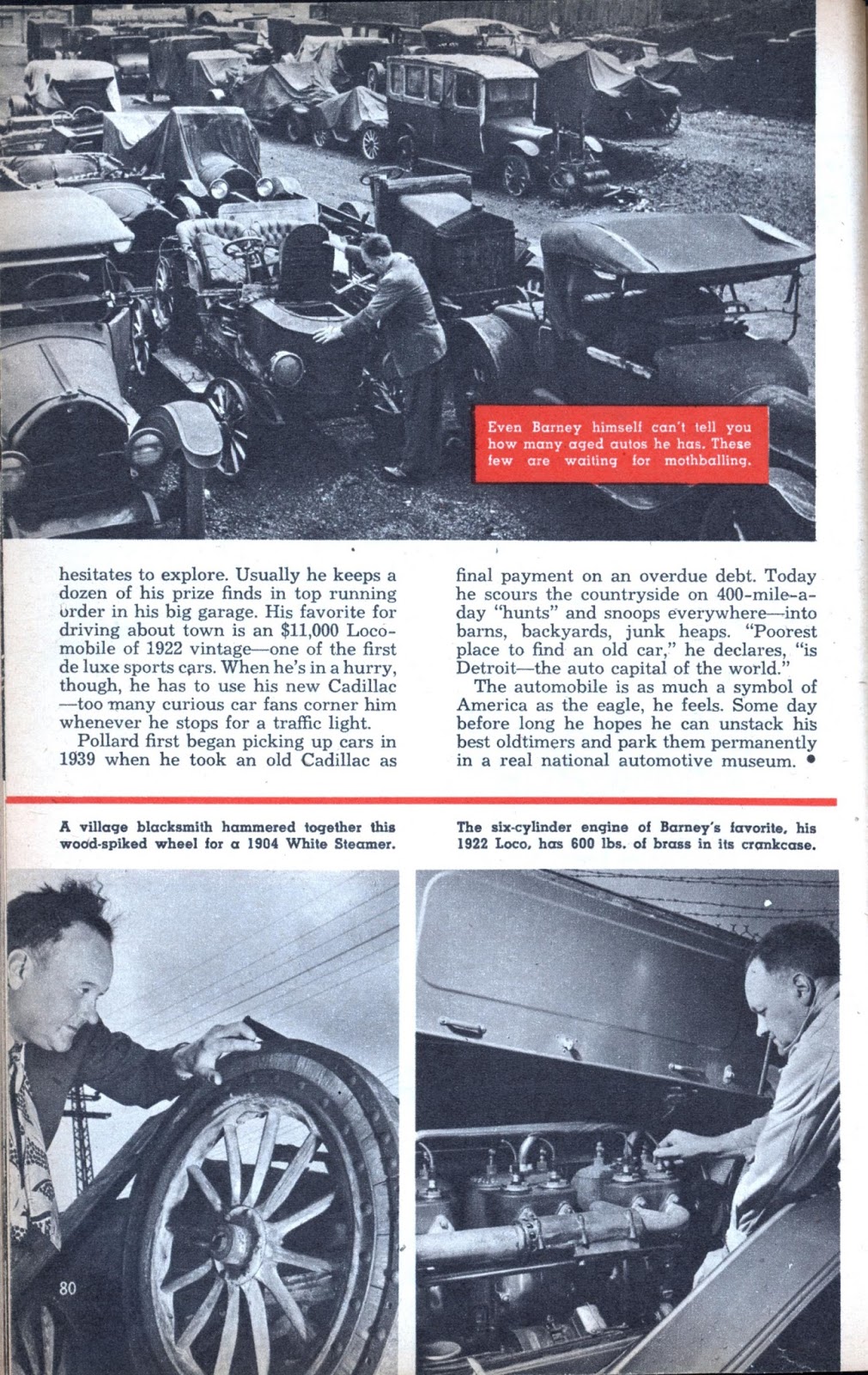 Just A Car Guy Barney Pollard car collection, many were stacked on end..