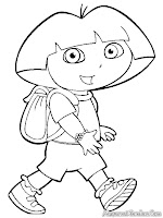Mewarnai Gambar Kartun Dora The-Explorer