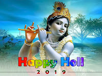 holi ke wallpaper, होली के वॉलपेपर, lord krishna playing flute for celebration holi 2019.