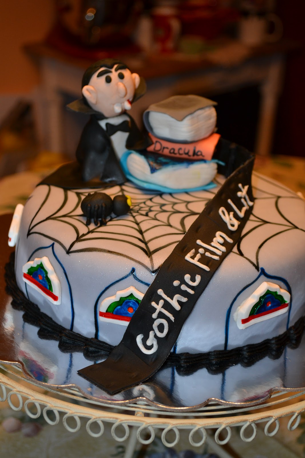 The Crocheted Cupcake Gothic Film Lit End of Semester Cake