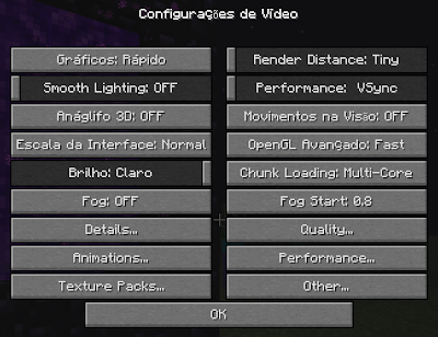Configurando Optifine para tirar o LAG ~ Minecraft Cubo