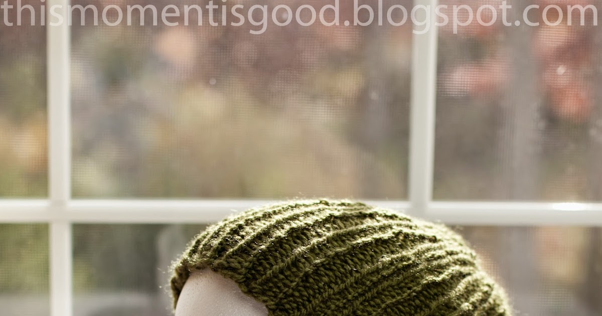 LOOM KNIT MEN'S RIBBED BEANIE... Loom Knitting by This Moment is Good!