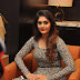 Surabhi Long Hair In Black Dress At Mobile Launch