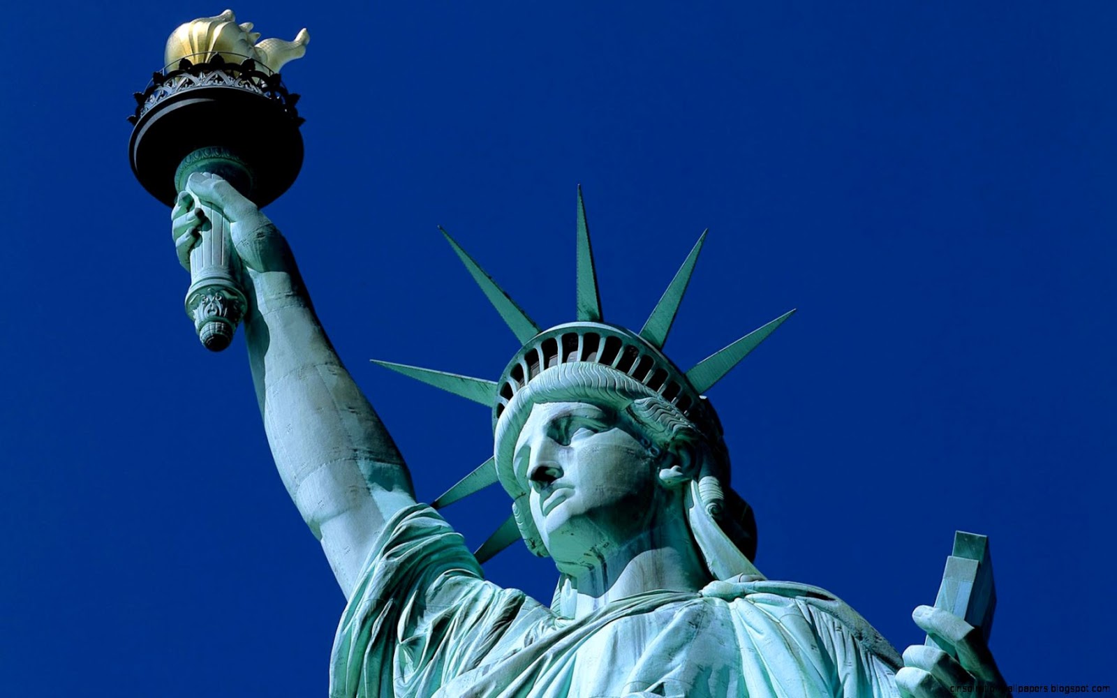 Statue of Liberty at Night Close