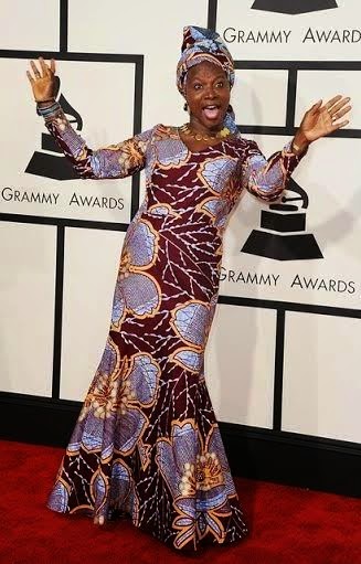 4 Angélique Kidjo rocks African print as she wins her 2nd Grammy