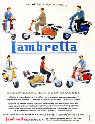 Propaganda da Lambretta veiculada nos anos 60.