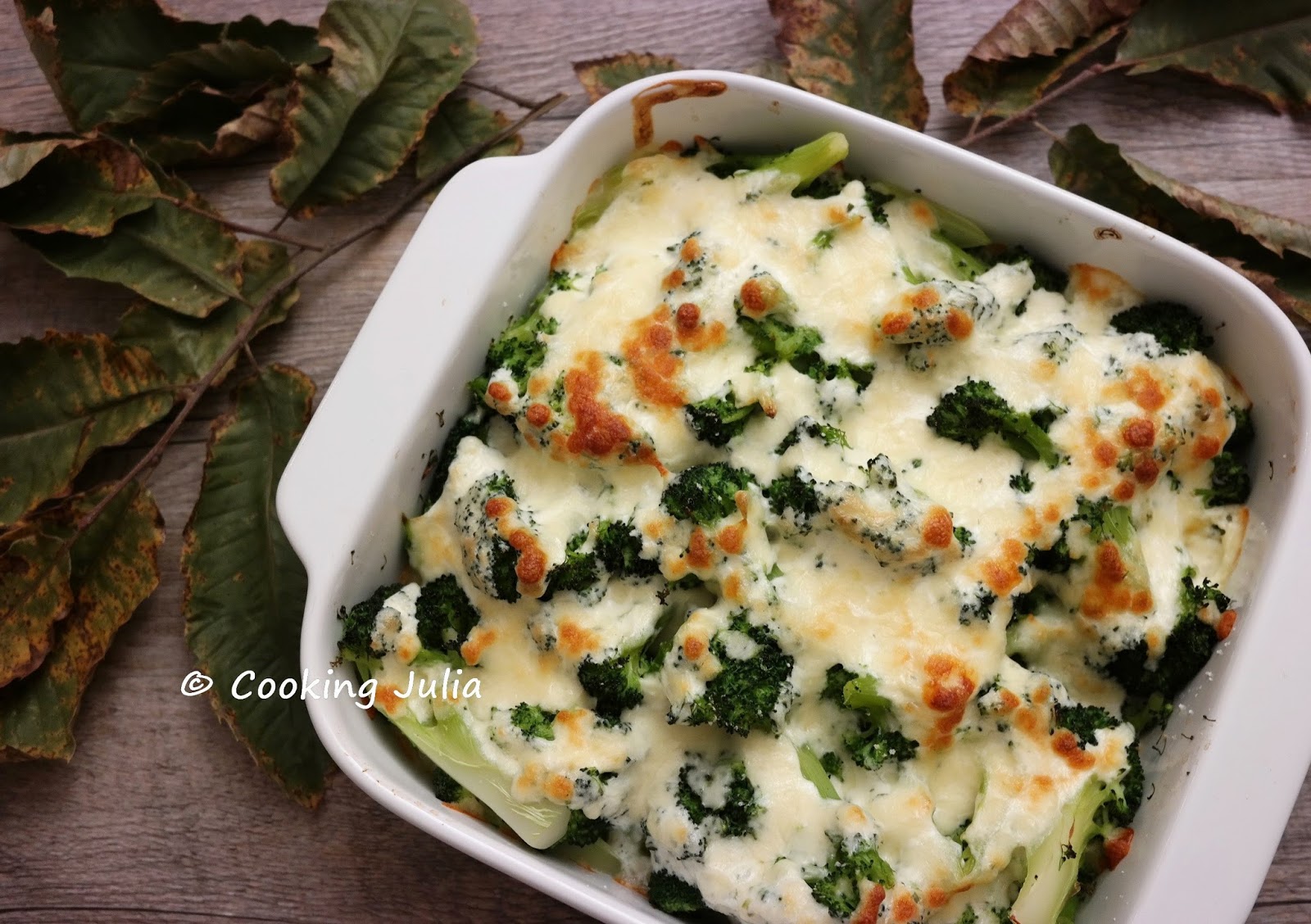 COOKING JULIA GRATIN DE BROCOLI AU BOURSIN