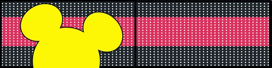 Mickey Rojo y Amarillo: Imprimibles e Invitaciones para Imprimir Gratis. Banderitas para sandwichs o toppers.