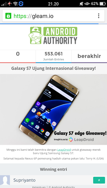 Cara Mudah dan Gratis Mendapatkan Samsung Galaxy S7 Edge 