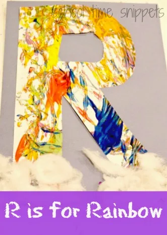preschool letter r rainbow craft