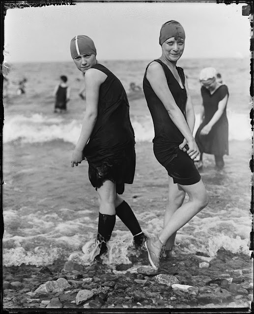 Two girls at Wilson Beach, Chicago, 1922 ~ vintage everyday