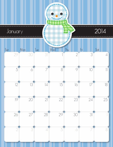 Free children or kids Calendar January 2014 , Printable Calendar 2014