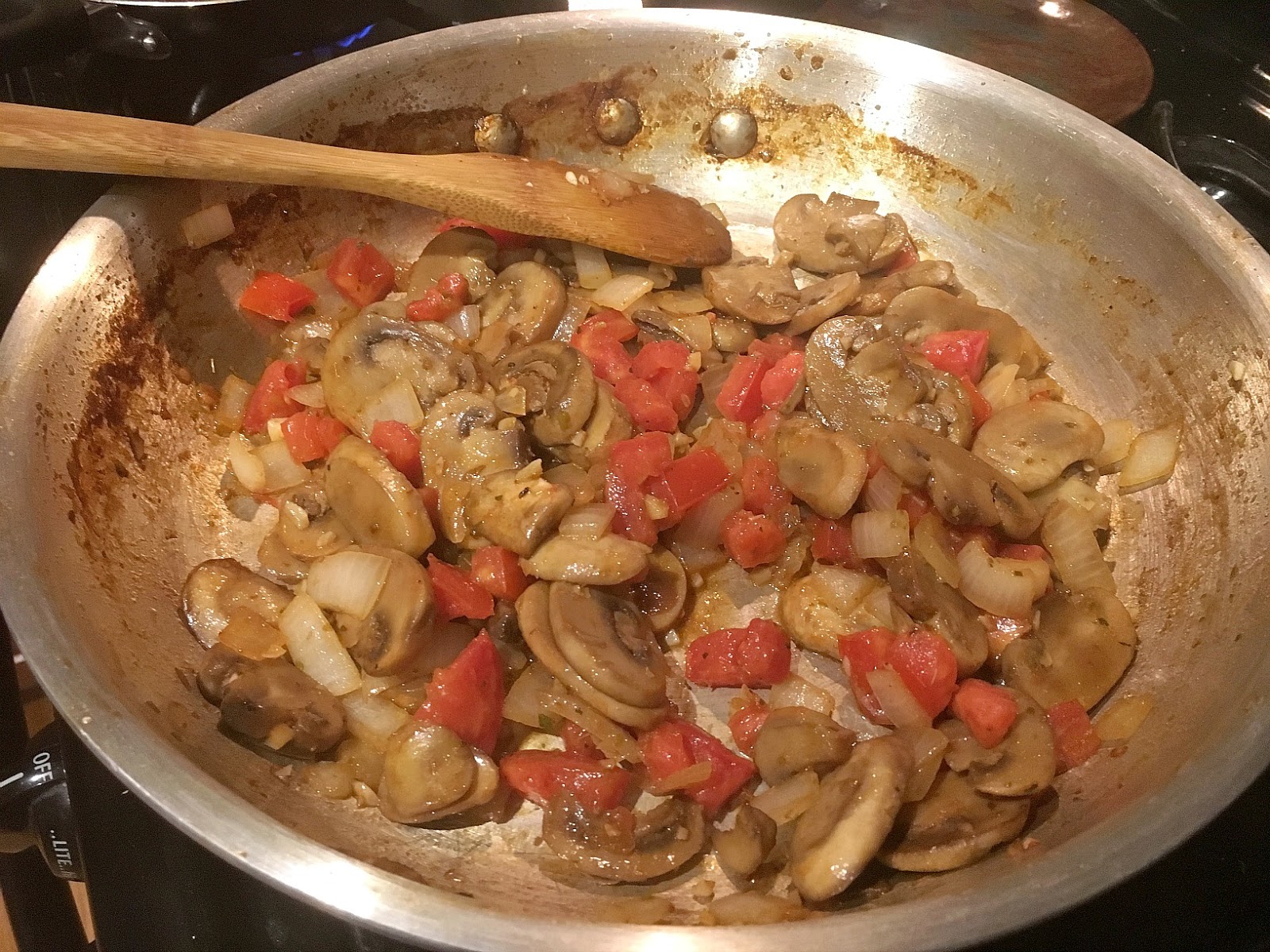 Cooking without a Net Mushrooms with Onions and Tomato