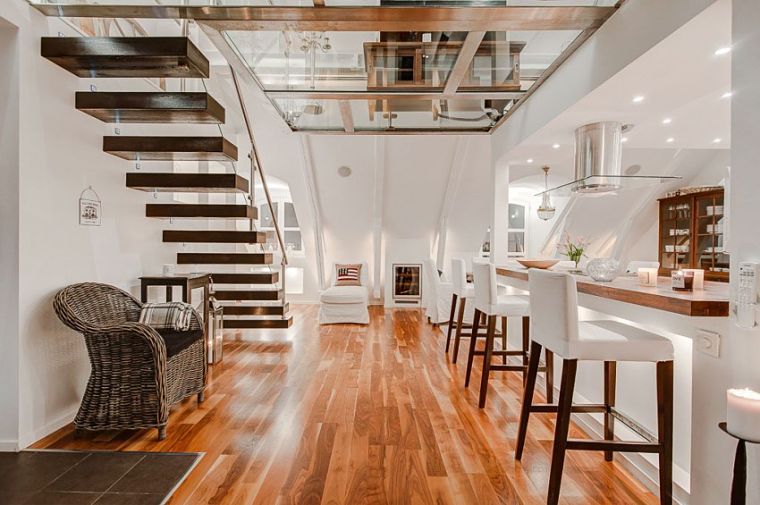 PUNTXET Un ático extremadamente elegante en Estocolmo #decor #decoracion #hogar #home #estilonordico #nordicstyle #kitchen #cocina