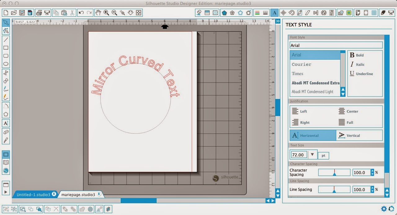 Mirroring Curved Text for HTV in Silhouette Studio (The EASY 3 Step Way