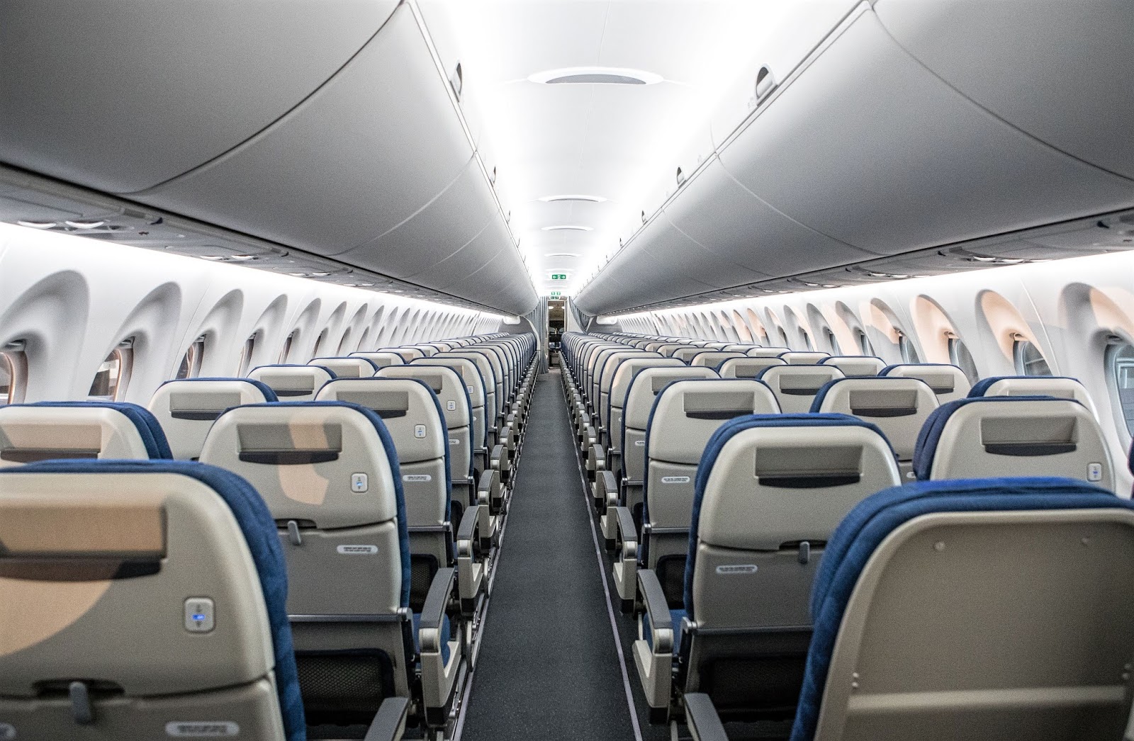 Bombardier CS300 Korean Air Cabin Interior View