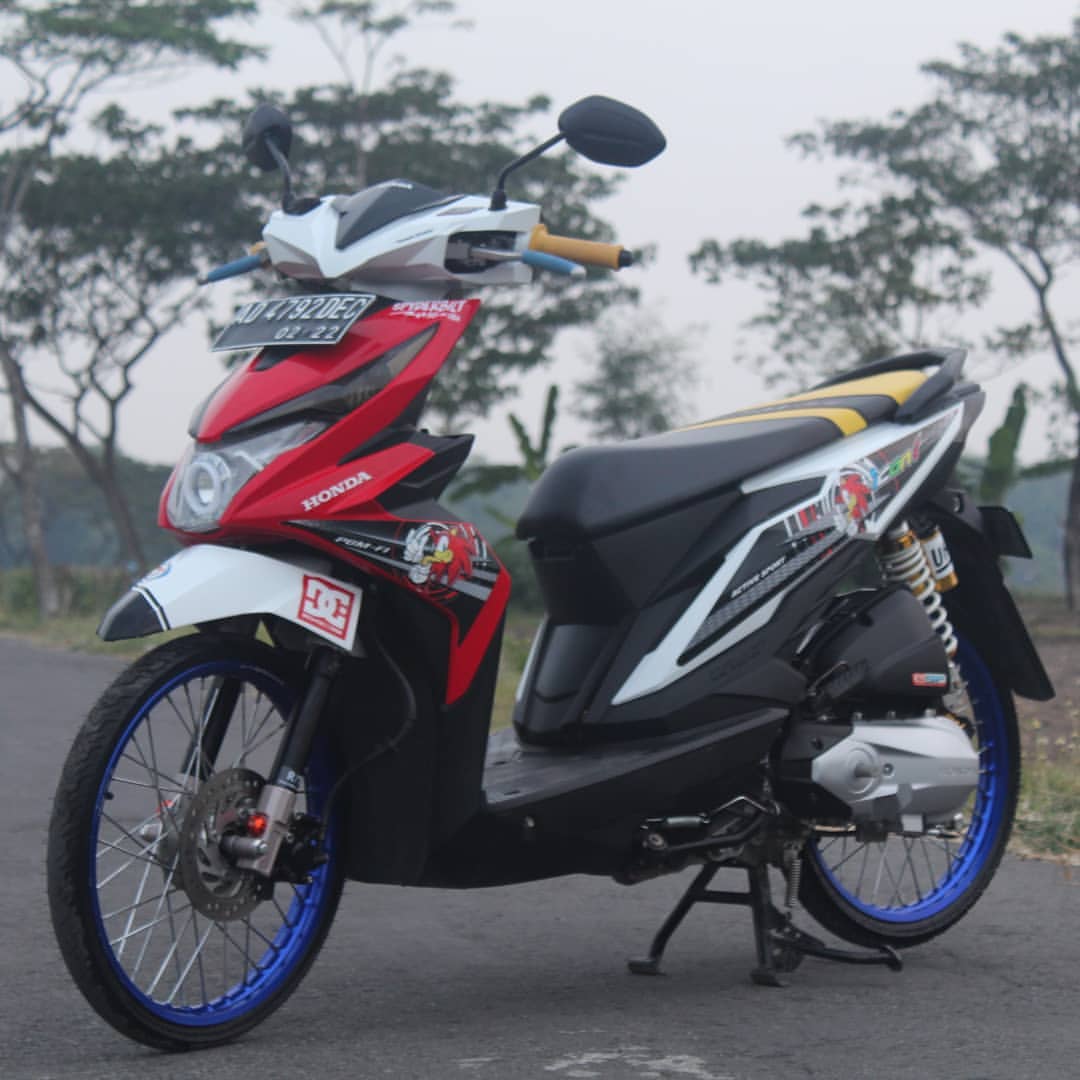 52 Foto Modifikasi Motor Beat Thailook Style Velg 17 Terbaik