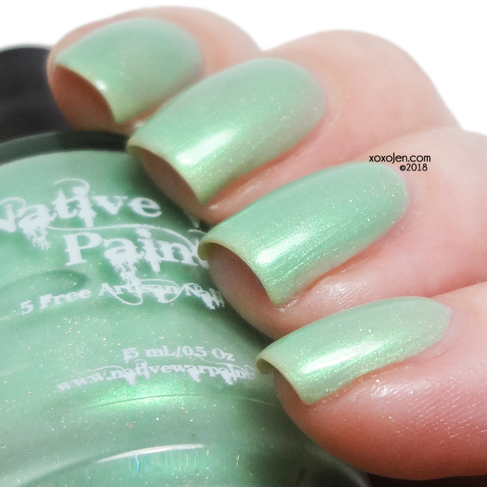 xoxoJen's swatch of Native War Paints Mint to Be Lucky