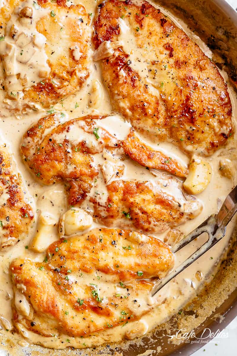 creamy garlic chicken breasts - easy recipes