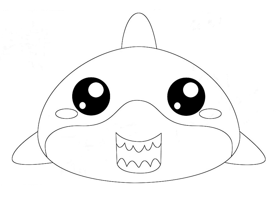 Drawing Cute How To Draw A Cute Shark تعلم طريقة رسم سمكة القرش كيوت