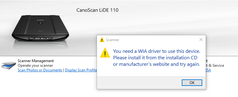 CANOSCAN LIDE 20 YOU NEED A WIA TREIBER WINDOWS 10 CANOSCAN LIDE 20 YOU NEED A WIA DRIVER FOR MAC DOWNLOAD