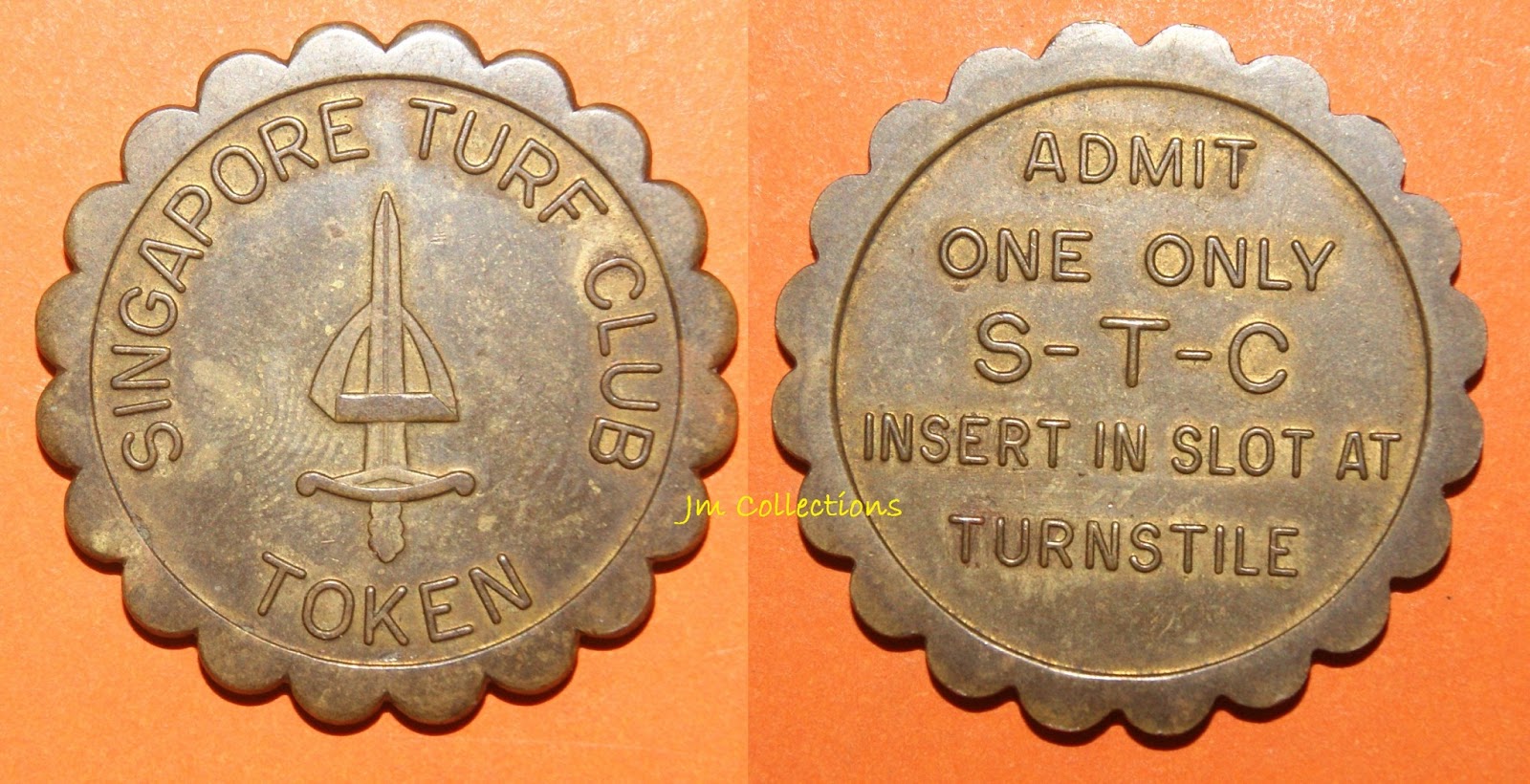 JM COLLECTIONS & JM NUMISMATIC SINGAPORE TURF CLUB TOKEN