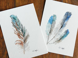 feather watercolor feathers painting paint water paintings yard watercolour engh elise summer colored rooster studios discover