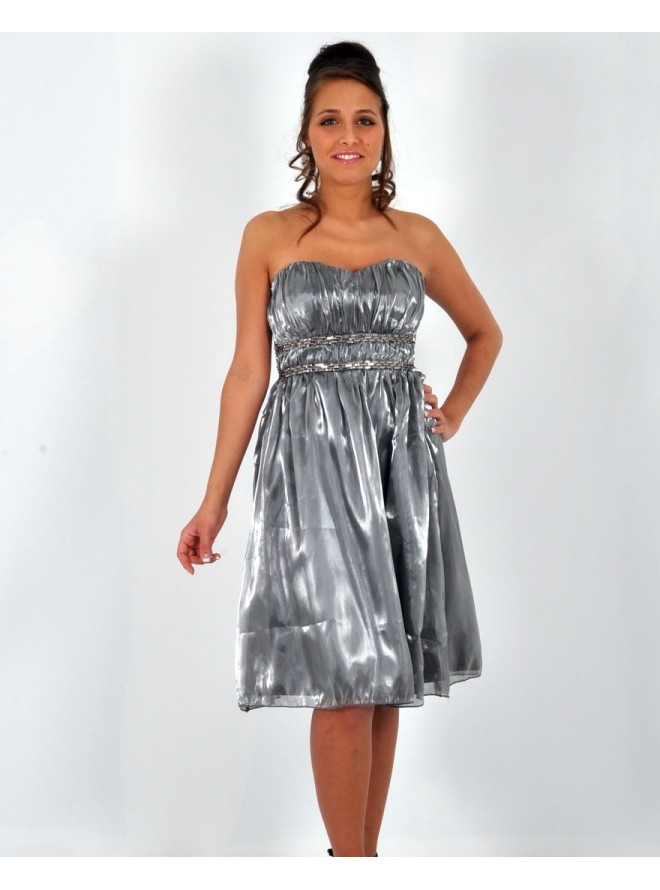 robes de mariage,robes de soir?�e et d?�coration: Robe de soir?�e grise courte