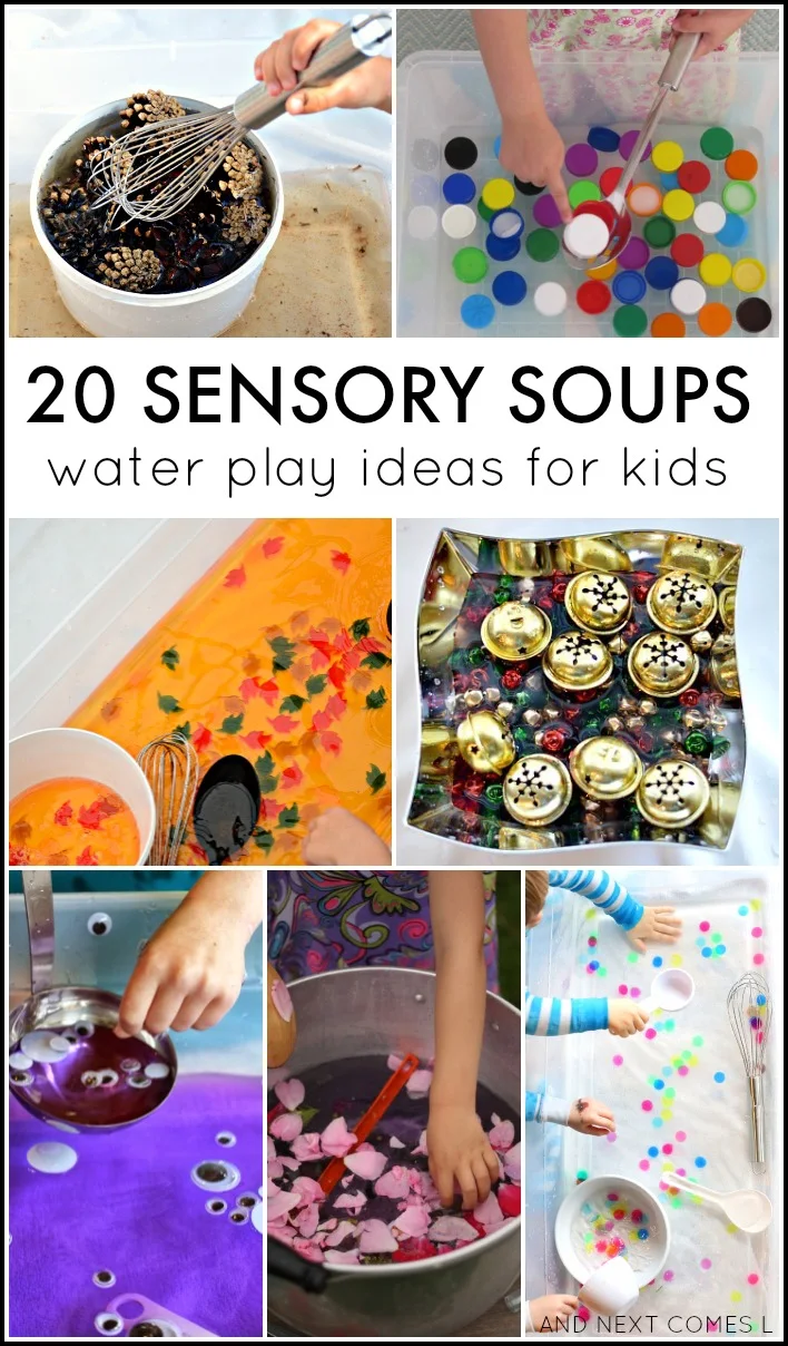 20 water sensory soup ideas for toddlers and preschoolers from And Next Comes L