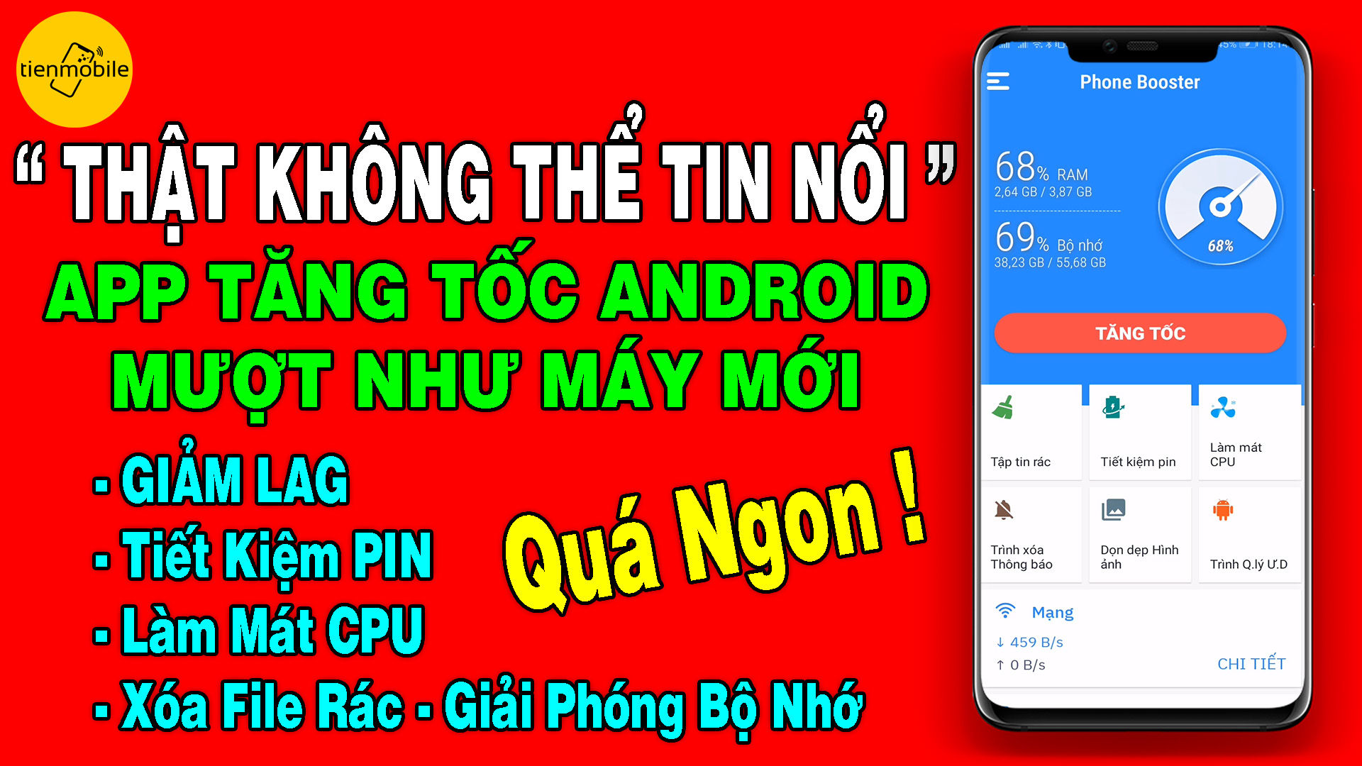 Cách Tăng Tốc Android Mượt Như Máy Mới Với App Xóa Rác & Giảm LAG Cực Ngon Cho Android 2019 Cách Tăng Tốc Android Mượt Như Máy Mới Với App Xóa Rác & Giảm LAG Cực Ngon Cho Android 2019