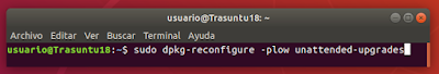 sudo dpkg-reconfigure -plow unattended-upgrades