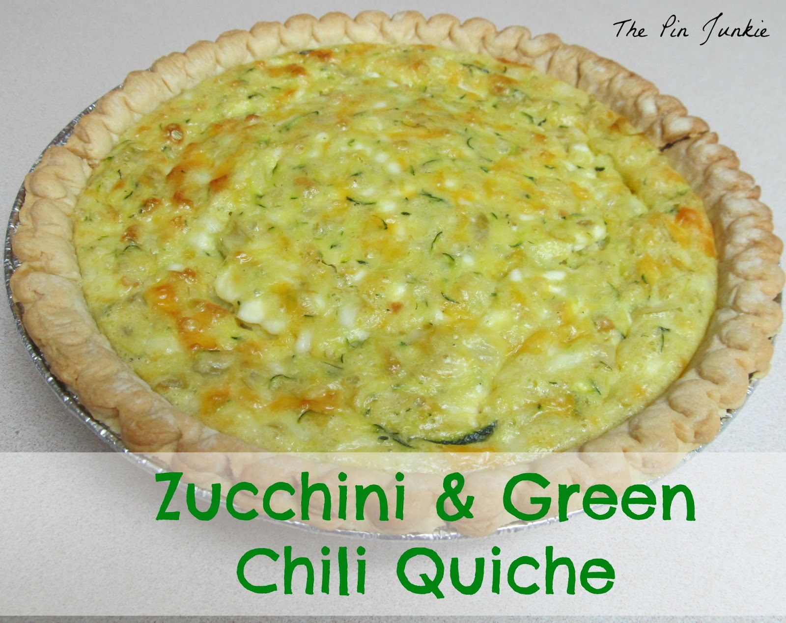 Zucchini &amp; Green Chili Quiche