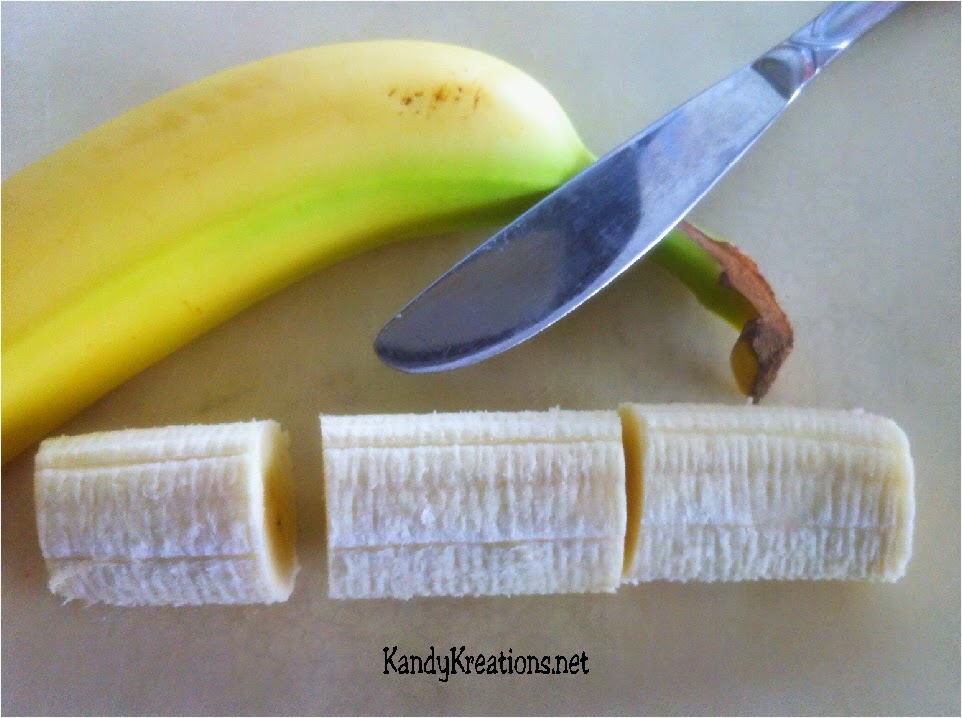 How to make Chocolate Covered Banana Sewing Thread Spool Treats for a Sewing Party