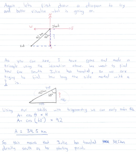 Year 10 Maths Bearings and Trigonometry