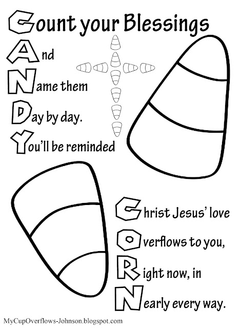 candy corn coloring page for kids bible verse
