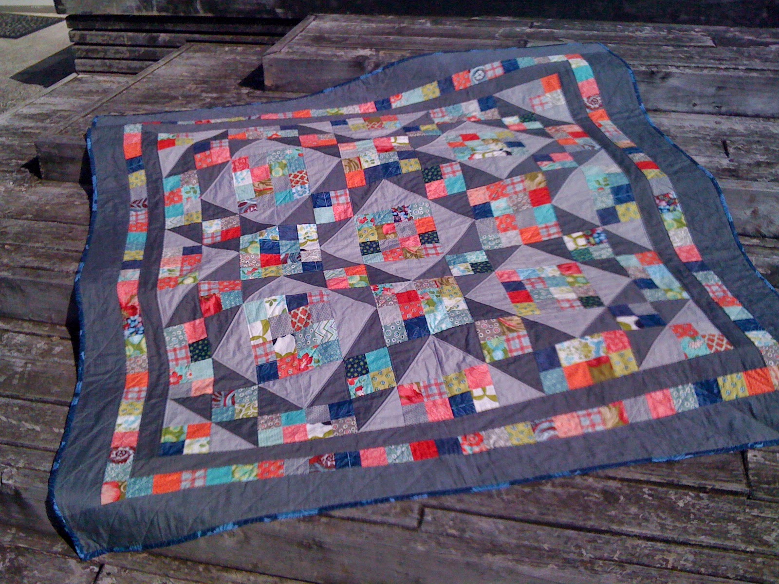 JulieLou Finished Jacob's Ladder Quilt