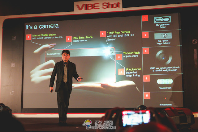 Lenovo VIBE Shot is a camera phone with 16 MP Rear Camera and manual shutter button Lenovo VIBE Shot is a camera phone with 16 MP Rear Camera and manual shutter button