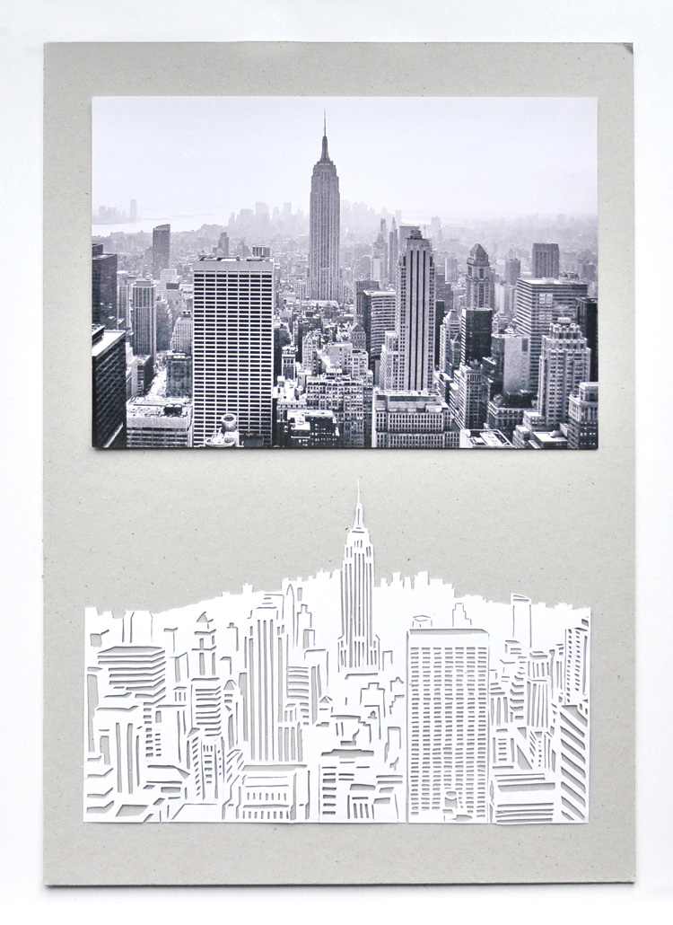 miss red fox: New York Papercut